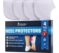 Ballotte Premium Silicone Heel Protectors (Large - 4 Pack) | Gel Heel Pads/Silicone Socks for Women & Men - Pain Relief for Cracked Heel | Blister Prevention Heel Cups/Cushions for Plantar Fasciitis