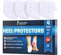 Ballotte Premium Silicone Heel Protectors (Medium - 4 Pack) | Gel Heel Pads/Silicone Socks for Women & Men - Pain Relief for Cracked Heel | Blister Prevention Heel Cups/Cushions for Plantar Fasciitis