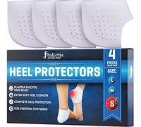 Ballotte Premium Silicone Heel Protectors (Small - 4 Pack) | Gel Heel Pads/Silicone Socks for Women & Men - Pain Relief for Cracked Heel | Blister Prevention Heel Cups/Cushions for Plantar Fasciitis