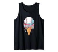 Ballpark Baseball Ice Cream Cone with Sprinkles Tank Top