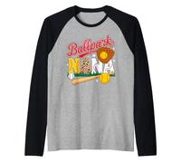 Ballpark Nana Grandma Baseball Softball Game Day Raglan Baseball Tee