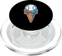 Ballpark Treat Baseball Ice Cream Cone Melting Scoop PopSockets PopGrip for MagSafe