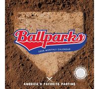 Ballparks Calendar 2026 | 12" x 24" Play Ball MLB Baseball Wall Calendar 12 Month | Marble City Press | Major League Stadiums Interactive QR Codes Ball Fields Home Run | 2026-2027 Calendar