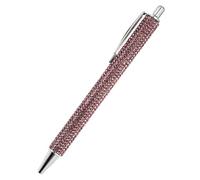 Ballpoint Pen with Rhinestones - Elegant Retractable Bling Pens | Shiny Glitter Ink | Chic Writing Supplies | Ideal Wedding Birthday Note to Take Away for Home and School for F