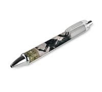 Ballpoint Pens 1 PCS, Black And White Horses Running Retractable Smooth Writing Pens with Quick-Drying Ink, Comfort Grip Office Black Pens for Everyday Use, Bulk Office Supplies for Professionals