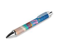 Ballpoint Pens 1 PCS, Happy Birthday on The Beach Retractable Smooth Writing Pens with Quick-Drying Ink, Comfort Grip Office Black Pens for Everyday Use, Bulk Office Supplies for Professionals
