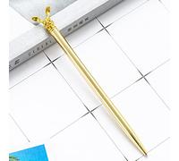 Ballpoint Pens 1PCS Ballpoint Pen Cute Rabbit Bunny Wedding Rose Gold Metal Stationery School Office Supply Pens for Planner Journaling (Color : Gold)