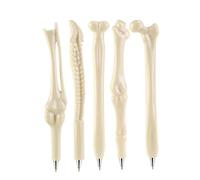 Ballpoint Pens Ball Pen Novelty Finger Skull Bone Shape Stationery Office Supplies for Student 5PCS