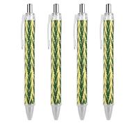 Ballpoint Pens Olive Leaf Vines Fine Point 0.5mm Black Pen with Super Soft Grip Ball Point Pen Smooth Writing Retractable Pens for Men Women 4 PCS