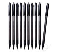 Ballpoint Pens, VSchoST, BLACK, 1.0mm Medium Point, Pack of 10, Comfort Grip, Smooth Writing Pens, Office School Hospital Home Business Everyday Use, iVAIDEX