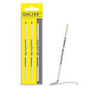 Ballpoint refill standard D1, 3 pieces, ink colour black, medium point, replaceable mini micro pen refill, documentary proof, for multi-colour-pens, water proof