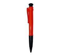 Ballpoint Writing Pen in an Oversized Format with a Body, Red | Distinctive Enlarged Pen Body, Contoured Black Grip Section, Retractable Tip Control, Integrated Body Clip