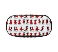 Ballroom Dance Cute Aesthetic Big Capacity Zipper Pencil Cases Pen,Portable Office Desk Organizer for Adults