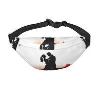 Ballroom Dance Fanny Pack for Men Women Crossbody Waist Bag Everywhere Belt Bag Wallet Hip Bum Bag with Adjustable Strap Casual Chest Bag for Outdoor Hiking Cycling, Black, One Size