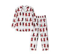 Ballroom Dance Men'S Pajama Set, Cozy Long Sleeve For Men S-Xxl For Daily Wear At Home, Weekend Getaways, Black, XXL