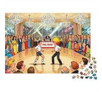 Ballroom Dance-Off Wooden Jigsaw Puzzle Waterproof 1000 Piece Puzzles for Adults Challenging And Brainteasing Home Decoration