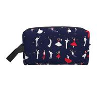 Ballroom Dance Pattern Print Travel Toiletry Bag,Makeup Bag,Cosmetic Bag,Hanging Tolietry Bag for Women Men,Gym Daily