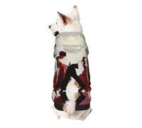 Ballroom Dance Printed Dog Hoodie Soft Dog Sweatshirt Cute Cat Dog Clothes for Small Dogs Kitten Puppy, L