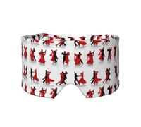 Ballroom Dance Printed Sleeping Blindfold, Padded Ear Warmer Mask, Adjustable Head Wrap, for Deep Relaxation
