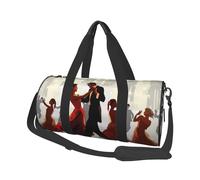 Ballroom Dance Printed Sports Gym Bag with Wet Pocket & Shoes Compartment, Travel Duffel Bag for Men Women