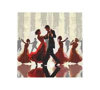 Ballroom Dance Printed Square Jigsaw Puzzle 12.8x12.8 CM, Puzzle Challenging Game for Adults Gifts, Family Fun Decorative Wall Decor