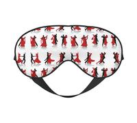 Ballroom Dance Printing Reversible Design Sleep Mask, Ideal for Camping, Meditation & Shifts, Snug Fit,No Light Leakage
