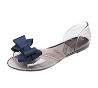 Ballroom Dance Shoes for Women T Bar Sparkly Sequins Open Toe Ankle Strap Buckle Mid Heel Glitter Salsa Tango Wedding Party Evening Performance Shoes Blue, Size 6.5