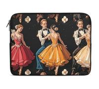 Ballroom Dance Small Pattern Laptop Sleeve 10inch Laptop Protective Case for Women Men Shockproof Computer Cover Portable Notebook Briefcases Computer Carrying Bag Lap Top Protector Compatible with No