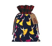 Ballroom Dance Small Pattern print Christmas Drawstring gift Bags Gift Pouch Candy Pouch Wedding Bags 17.5 x 12 cm