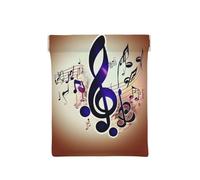 Ballroom Dance Small Pattern Print Leather Coin Purse, Small Change Pouch Wallet,Squeeze Coin Purse Pouch For Men Women, Purple Music Notes, One Size, Fashion