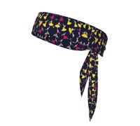 Ballroom Dance Small Pattern Soft and Breathable Lightweight Headscarf Double-Sided Sports Head Tie