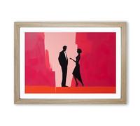 Ballroom Dancing Minimalism Framed Print | A2 Oak Framed Wall Art | Ready to Hang | Minimalist Nature Picture | Living Room Bedroom Lounge Office