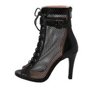 Ballroom High Heel Boots,Women Open Toe Dance Boots,Mesh Latin Dancing Boots,Fish Mouth Design,Fit The Foot Design,For Formal Party Evening Bridal Wedding Club Night Special Occasions