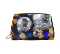 Ballroom Makeup Bag for Travel, Leather Cosmetic Bag Portable Toiletry Bags Cosmetic Cases for Women Men