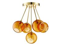 Ballroom Molecule Ceiling Light Amber/Gold