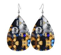 Ballroom Patterned leather earrings, women's earrings, suitable for daily wear, party and date