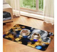 Ballroom Print Pet Feeding Mat For Dogs & Cats Absorbent Waterproof Dog Food Mat Non-Slip Pet Bowl Placemat Quick Dry Floor Protector Leather Tablecloth