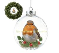 Balls - 3.15x3.15 in Hummingbird Pendant Decoration, Elegant Glass Ornament Holiday Tree Hanging | Christmas Shatterproof Decorative Bauble for Home, Table-Top, Doorway, Window, Bedroom, Kitchen,