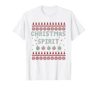 Balls Deep in The Christmas Spirit Matching Couples Ugly T-Shirt