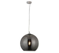 balls large smoked glass ceiling pendant light in chrome
