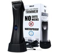 BALLS Trimmer V3 The Archibald - Body & Pubic Hair Shaver for Men - No Cuts, Sacksafe Guard, Rechargeable, 100% Waterproof, Cordless - Wet/Dry with Replaceable Ceramic Blades Archibald Trimmer