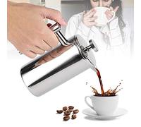 BALLSHOP 350ml Coffee Press Double Wall Maker Stainless Steel Cafetieres Shockproof Glass Pot Filter Maker Plunger Pitcher for Tea and Ground Beans Espresso