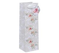 Ballyhoo Bottle Bag Floral Congratulations, for Birthdays and Other Celebrations, 11 x 34 x 10 cms, Multi-Coloured