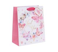 Ballyhoo Large Butterflies Just for You Gift Bag, for Birthdays and Other Celebrations, 31.5 x 26 x 13.5 cms, Multi-Coloured