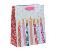 Ballyhoo Large Happy Birthday Wishes & Candles Gift Bag, 31.5 x 26 x 13.5 cms, Multi-Coloured