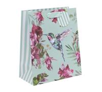 Ballyhoo Large Hummingbird Gift Bag, for Birthdays and Other Celebrations, 31.5 x 26 x 13.5 cms, Multi-Coloured