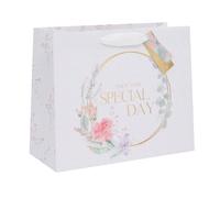 Ballyhoo Large Landscape Wedding Gift Bag, Enjoy Your Special Day, 26 x 31.5 x 13.5 cm, Multi-Coloured
