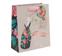 Ballyhoo Medium Happy Birthday Gift Bag Fizz, 25.3 x 21.5 x 10.2 mm, Multi-Coloured