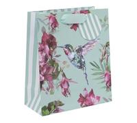 Ballyhoo Medium Happy Birthday Gift Bag Hummingbird, 25.3 x 21.5 x 10.2 mm, Multi-Coloured
