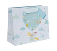 Ballyhoo Medium Landscape Balloon Welcome Baby Boy Gift Bag, 21.5 x 25.3 x 10.2 cm, Multi-Coloured